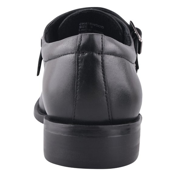 LIBERTYZENO Black Leather Oxford Style Monk Straps - Picture 6 of 7